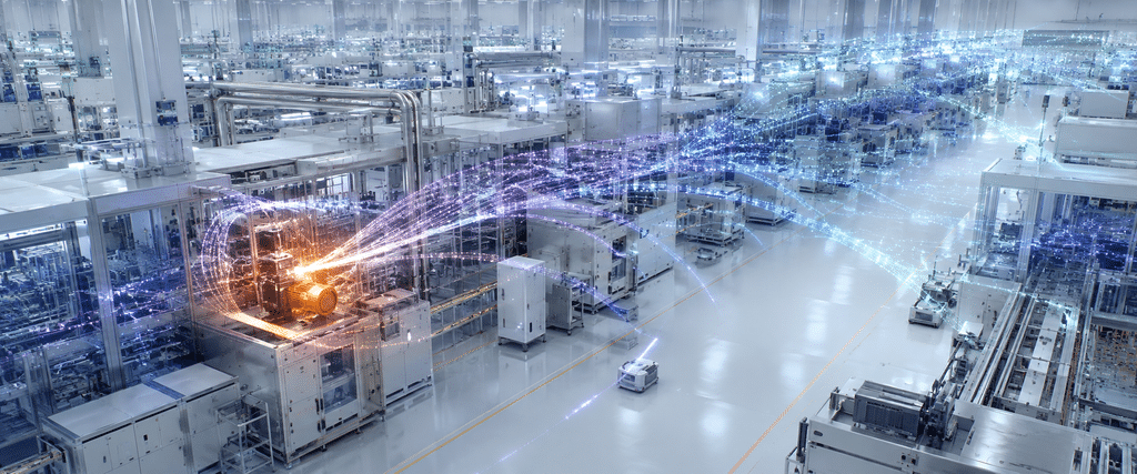 Manufacturing AI context connecting a motor anomaly to the surrounding production line