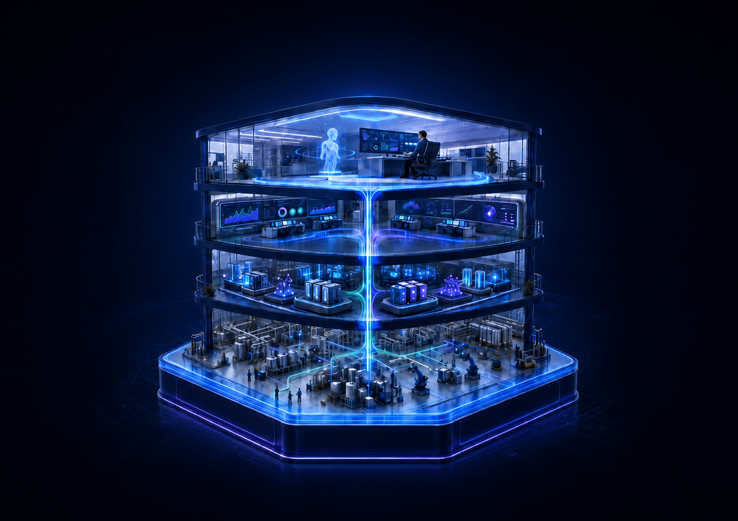 PODO® AI Framework four-layer manufacturing AI architecture