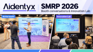 Aidentyx booth conversations and an Innovation Lab presentation at SMRP 2026.